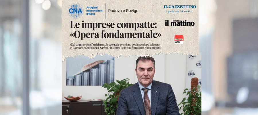 ALTA VELOCITÀ: CNA PADOVA E ROVIGO AL FIANCO DI COMUNE E CCIAA PER SVILUPPO RAPIDO INFRASTRUTTURA